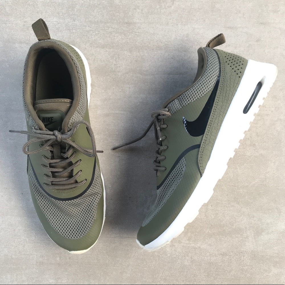 Nike Air Max Thea Olive Green Sneakers
